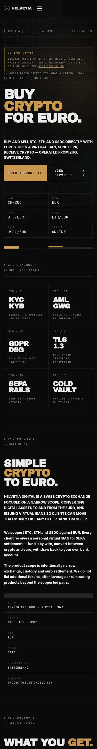 Helvetia Digital — mobile
