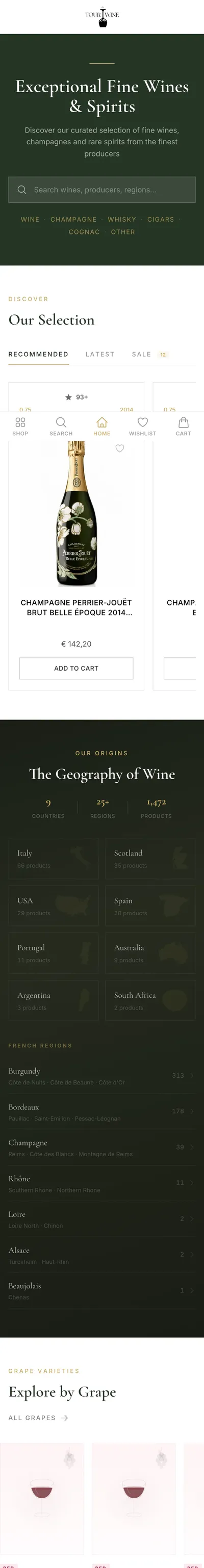 Tourdewine — mobile